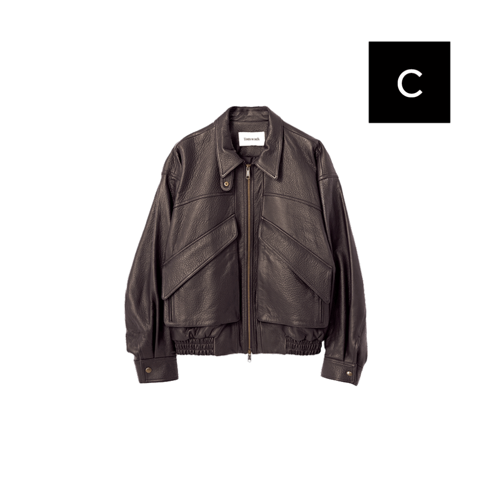 【TONYWACKのレザーブルゾン】 韓国発のメンズブランドですが、おしゃれ感度が高い女性にも大人気。レザーアウターは今季のトレンドとしてもハズせません。¥165,000(トニーワック/ザニーム)