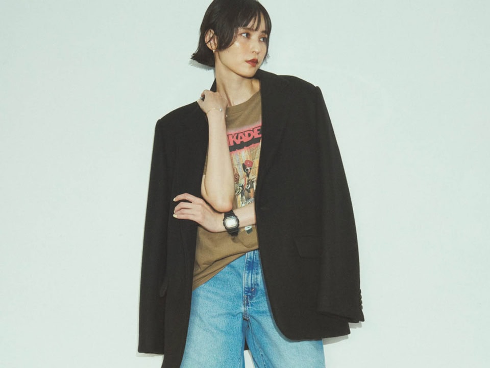 定番のTシャツ×デニムもハーフパンツなら今季らしくアップデートします!【10日間着まわし】