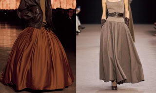 左：Saint Laurent　右：Max Mara