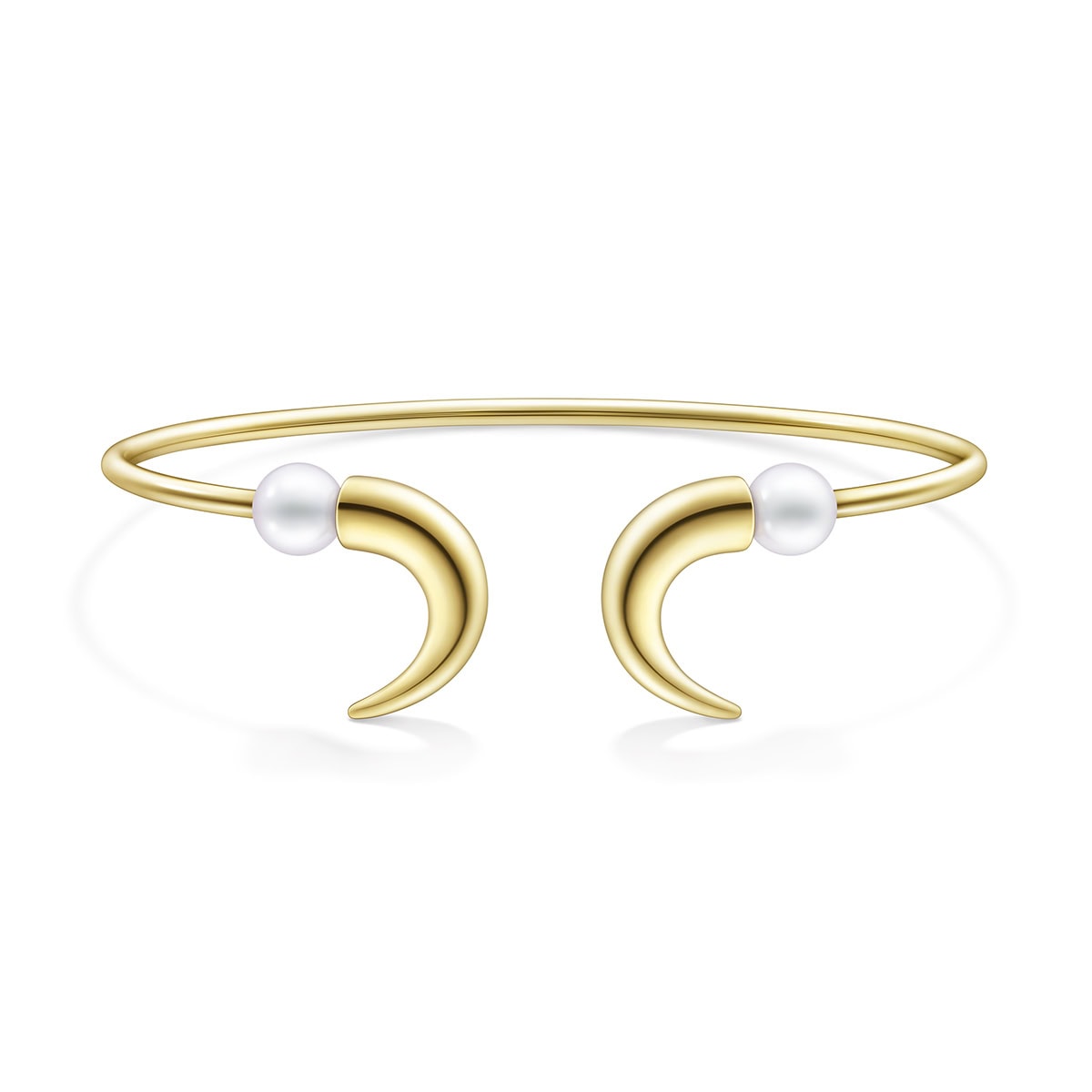 〈デインジャー ホーン〉ブレスレット［K18YG×あこや真珠］¥638,000（TASAKI）