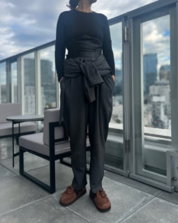 実際に着てみても、やっぱり￥2,290に見えないですよね。かなり高見えすると思います！