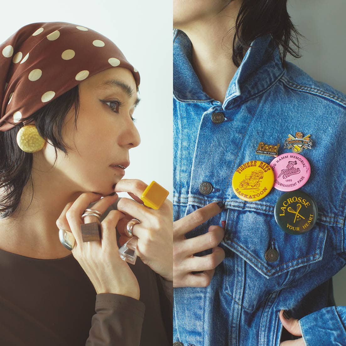 edit for lulu シルバー ハート 星 ロングネックレス 孤独のグルメ