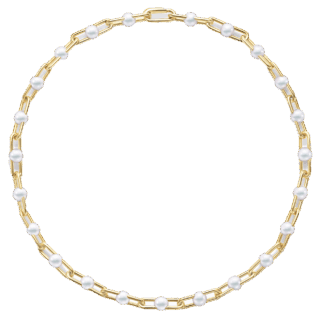 ネックレス〈ファイン リンク〉［18Kイエローゴールド×あこや真珠］¥4,620,000（TASAKI）