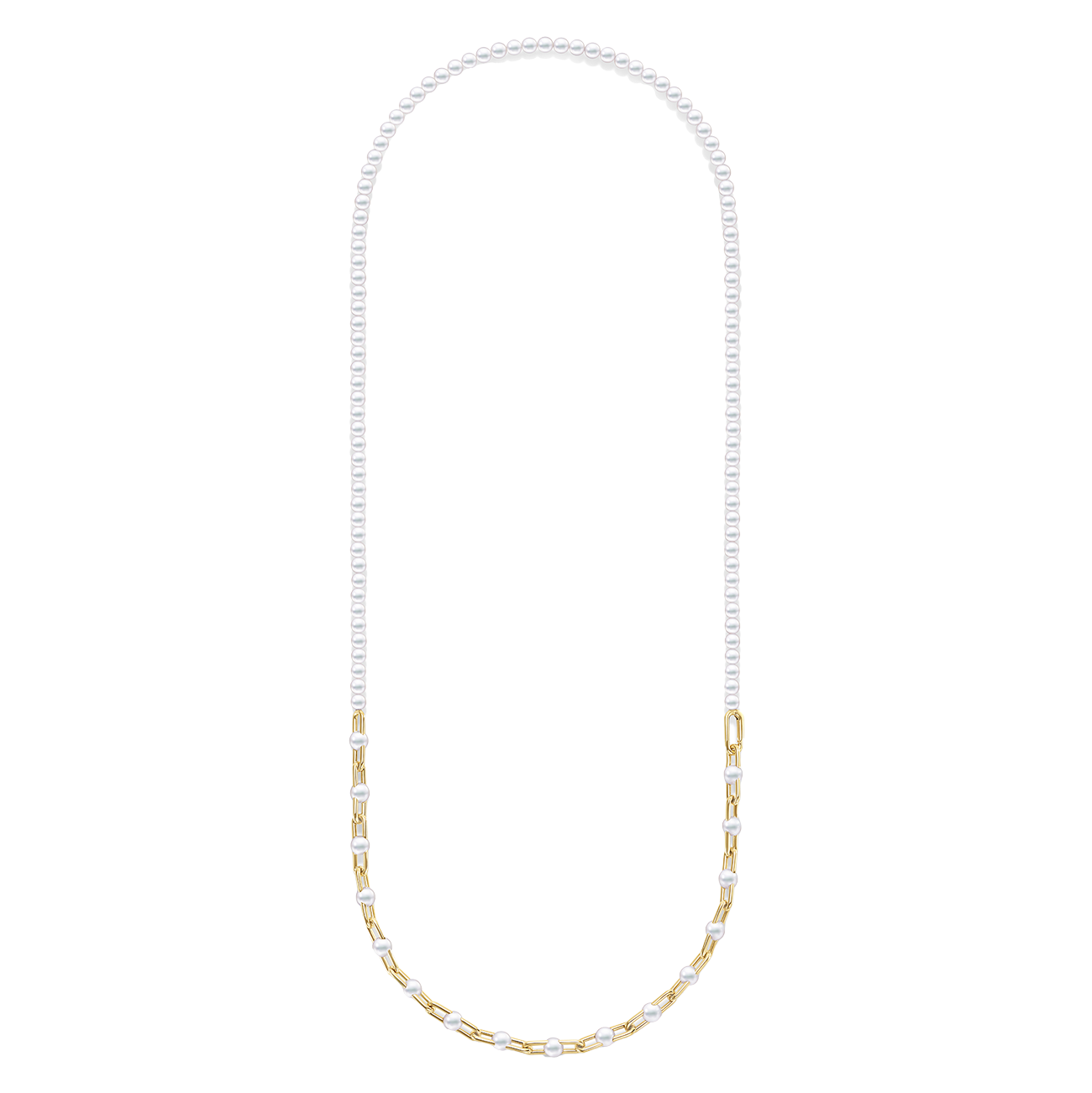 ネックレス〈ファイン リンク〉［18Kイエローゴールド×あこや真珠］ ¥4,070,000（TASAKI）