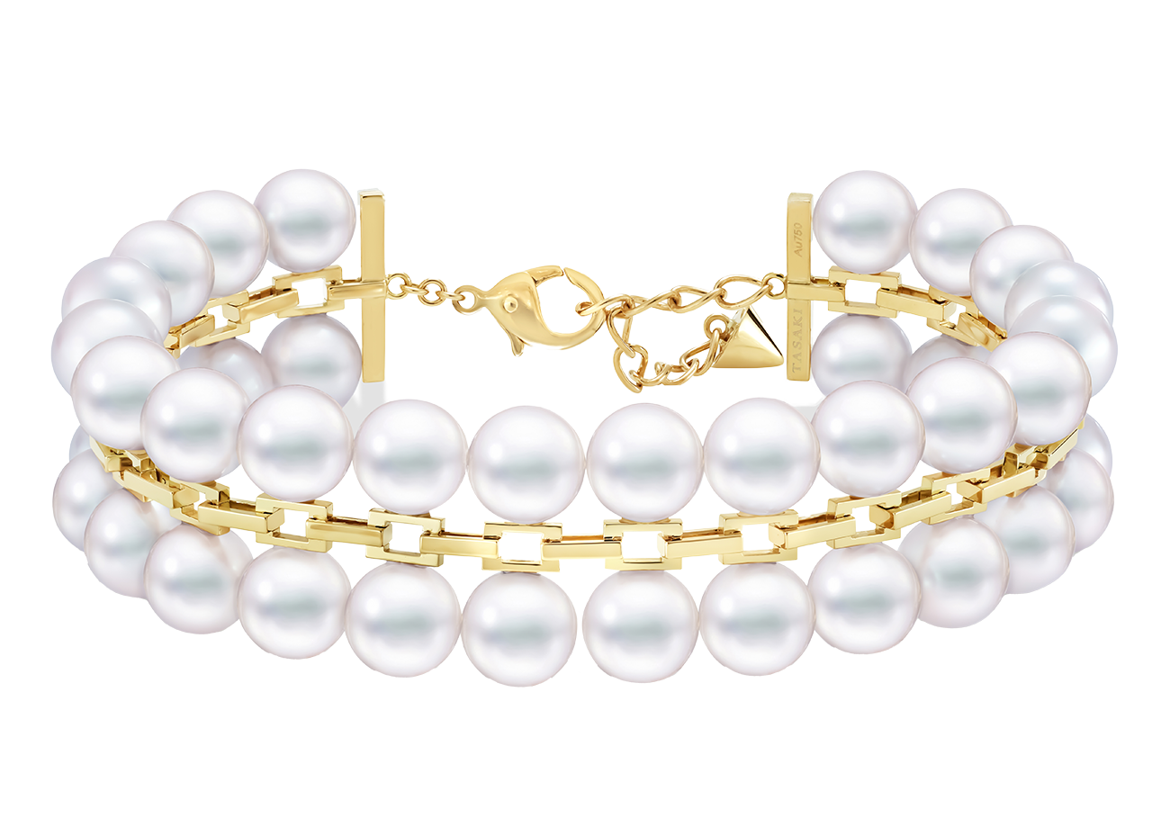 ブレスレット〈シークエンス〉［18Kイエローゴールド×あこや真珠］¥4,180,000（TASAKI）