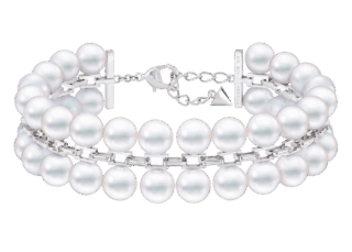 ブレスレット〈シークエンス〉［18Kホワイトゴールド×あこや真珠×ダイヤモンド］¥5,940,000（TASAKI）