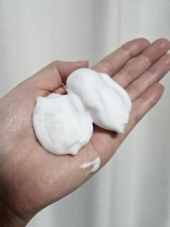 【Néjoo】最初はビビッてそんな大量に出しませんでした。ピンポン玉2個分くらい。結論から言うとセミロング・パーマヘアの私はこの倍量くらいが適量でした。