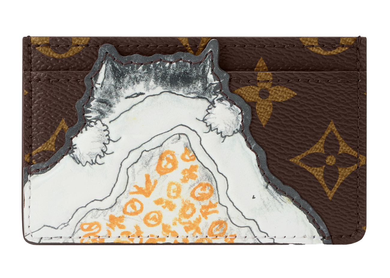 カードケース ポルト カルト･キャット ナップ〈Louis Vuitton Travels With Grace Coddington〉［H7×W11×D0.5㎝］¥74,800（ルイ・ヴィトン／ルイ・ヴィトン クライアントサービス）