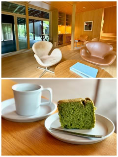 1階にある「お茶の間ラウンジ」で、ウェルカムスイーツをいただきます。