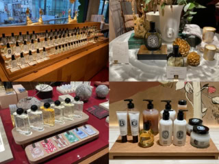 ホリデーコレクション（画像右上）や、フレグランス、ボディケアまで豊富なラインナップが揃います。