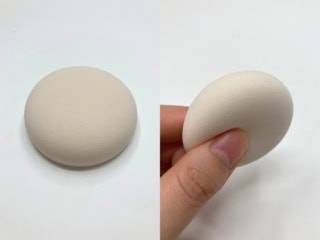 肌あたりの気持ちいいモチモチパフ。