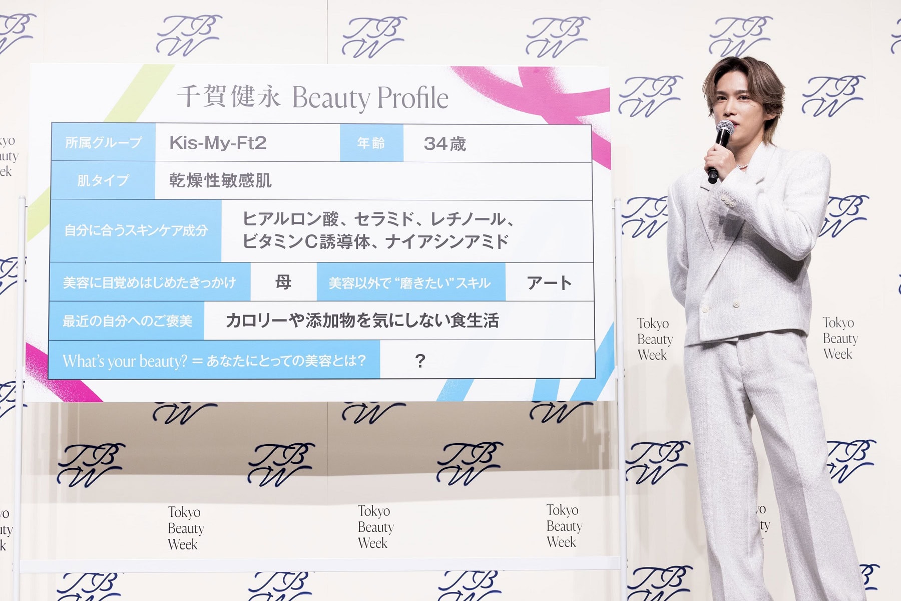 千賀健永さんのビューティープロフィール