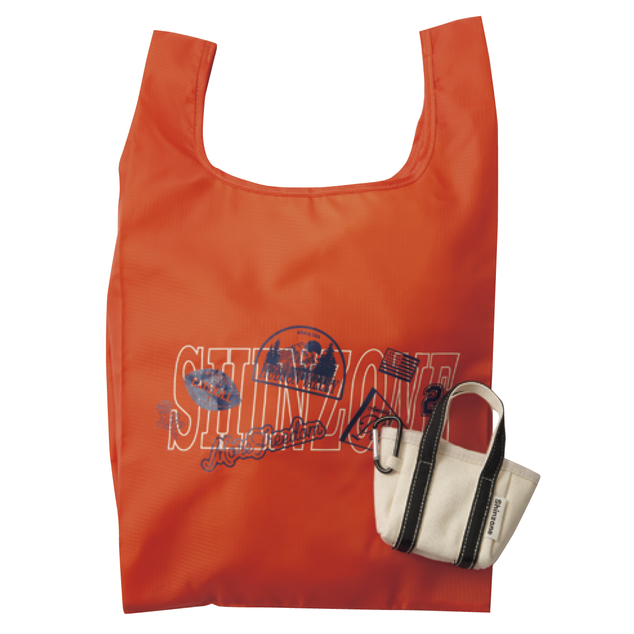 【シンゾーン】ロゴ入りエコバッグ&エコバッグが収納できるトート型チャーム