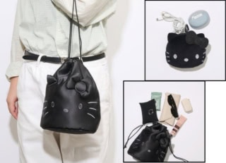 2025年11月28日(金)オトナミューズ1月号の付録はハローキティとオトナミューズのスペシャルコラボ。ツヤ巾着とふわふわフェイス&リップストップポーチの2個セット