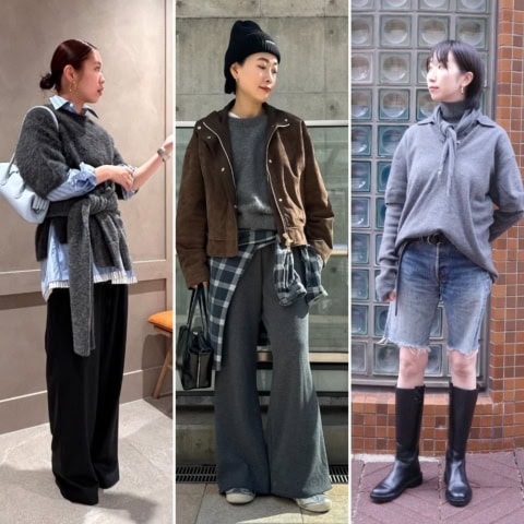 【40代スナップ7選】差し色、ニットオンニット…おしゃれな人のニットは「レイヤード」がカギ！