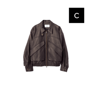 【TONYWACKのレザーブルゾン】 韓国発のメンズブランドですが、おしゃれ感度が高い女性にも大人気。レザーアウターは今季のトレンドとしてもハズせません。¥165,000(トニーワック/ザニーム)