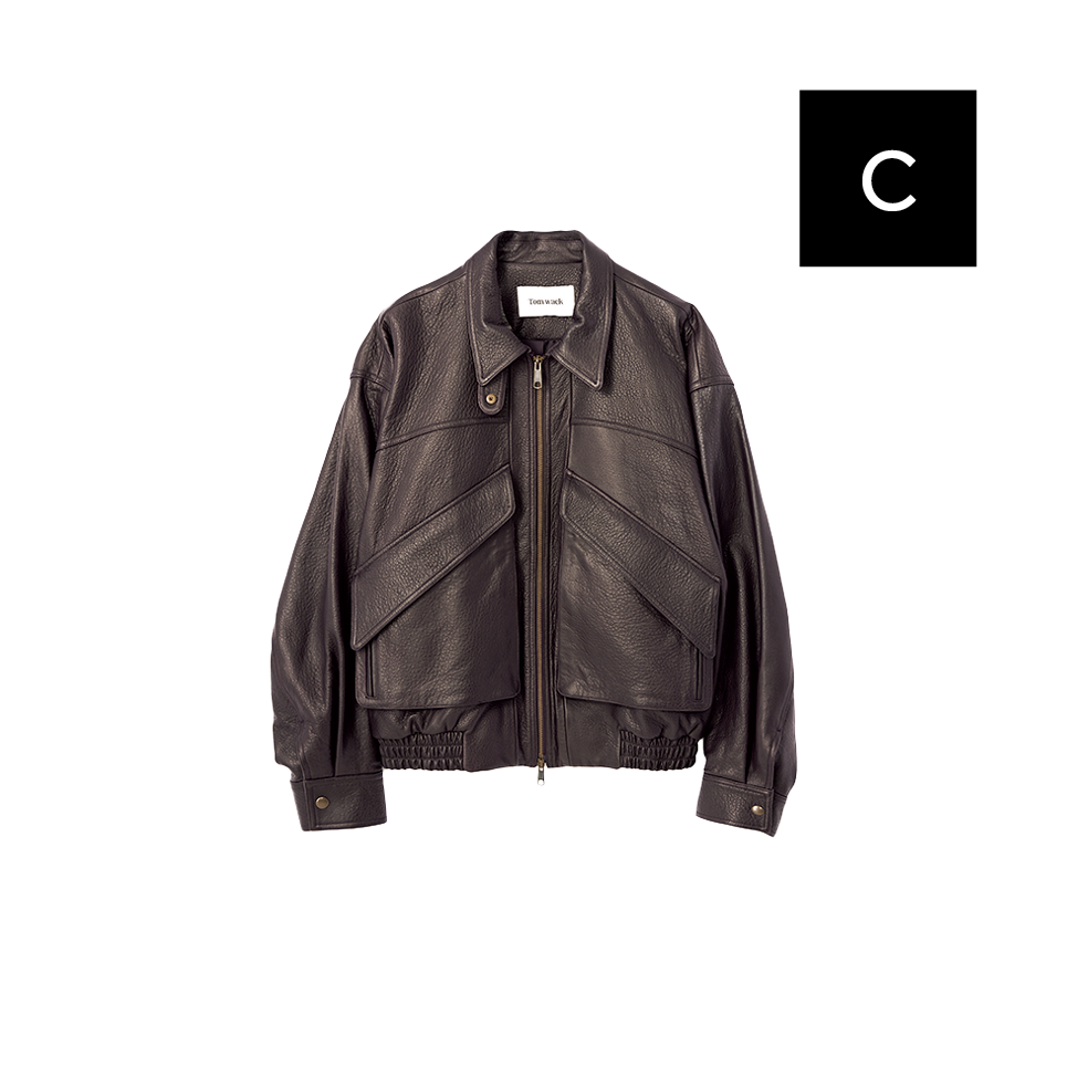 【TONYWACKのレザーブルゾン】 韓国発のメンズブランドですが、おしゃれ感度が高い女性にも大人気。レザーアウターは今季のトレンドとしてもハズせません。¥165,000(トニーワック/ザニーム)