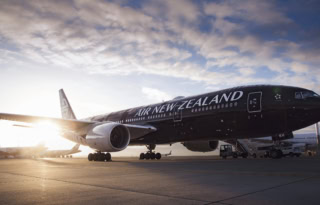 ニュージーランド航空のスタイリッシュな機体