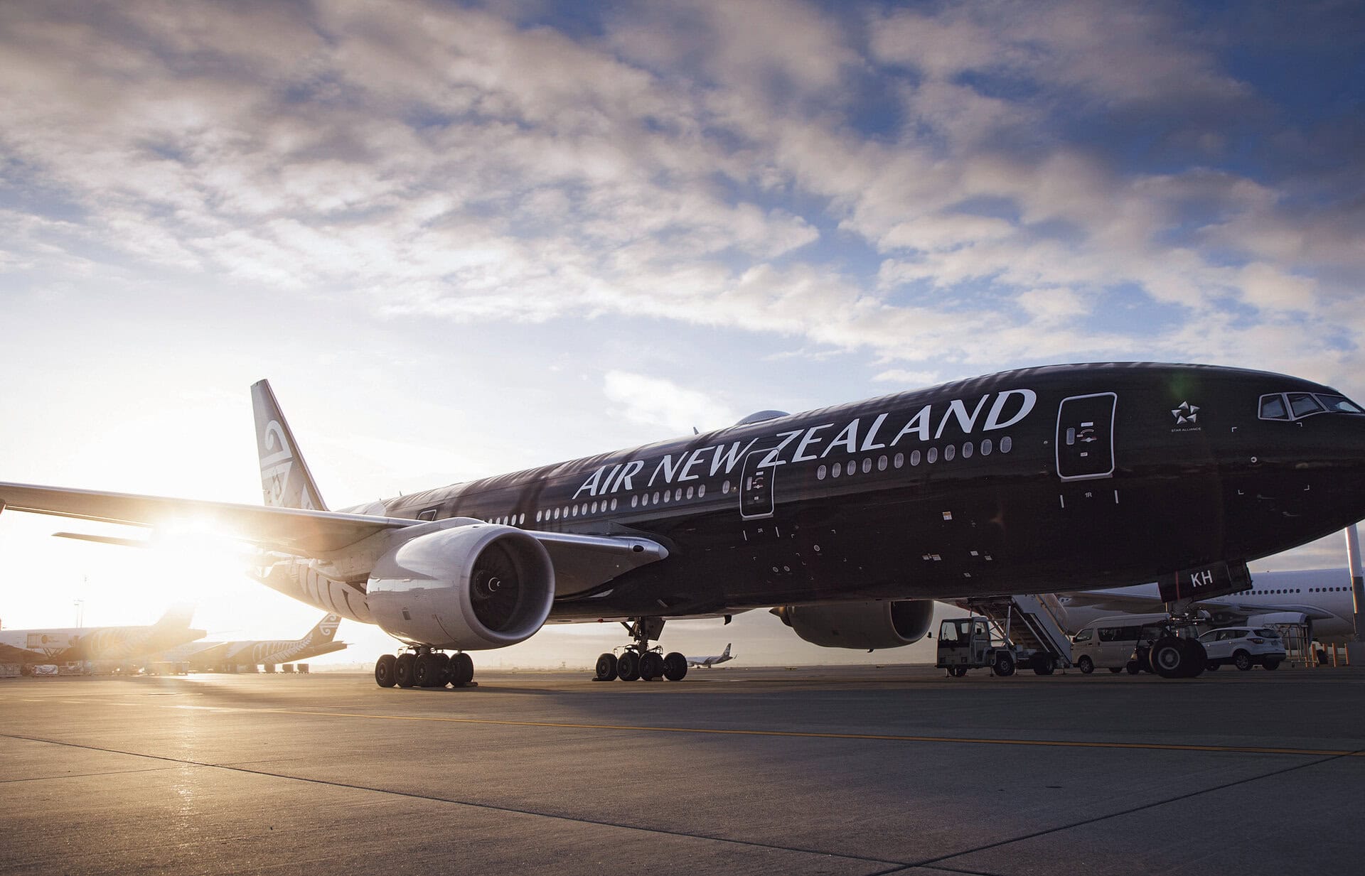 ニュージーランド航空のスタイリッシュな機体