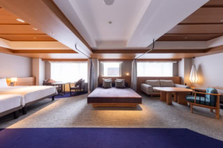 67㎡のゆったりとしたラグジュアリースイート「HANARE」。