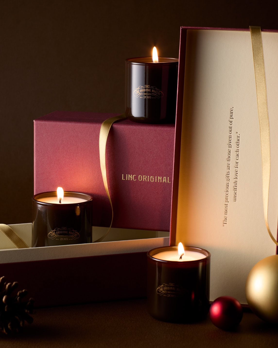 ホリデーシーズン限定のミニキャンドルセット