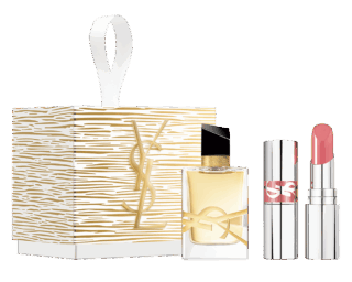 YSL オーナメントセット ¥7,370(イヴ・サンローラン・ボーテ・11月14日数量限定発売)セット内容:リブレ オーデパルファム 7.5mL、MINI YSL ラブシャイン リップスティック44