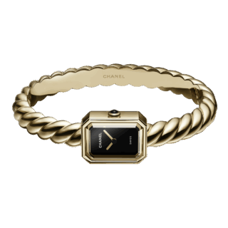 ウオッチ〈プルミエール ガロン〉［K18YG×ブラックラッカーダイヤル、H19.7×W15.2×D7.5㎜］¥2,475,000（シャネル）© CHANEL