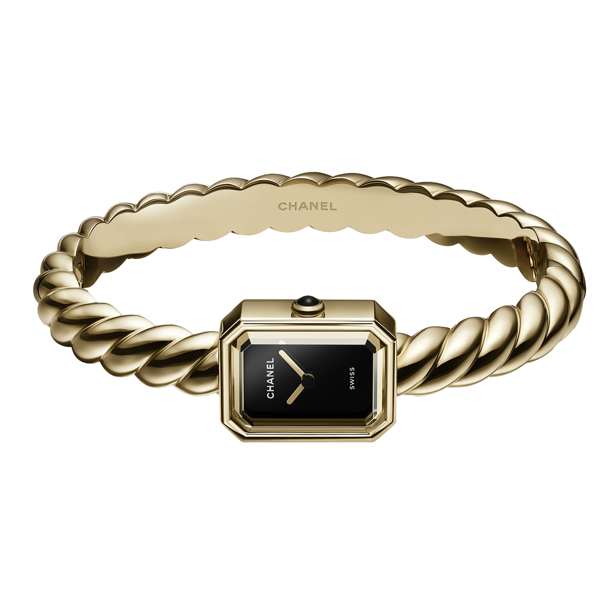 ウオッチ〈プルミエール ガロン〉［K18YG×ブラックラッカーダイヤル、H19.7×W15.2×D7.5㎜］¥2,475,000（シャネル）© CHANEL