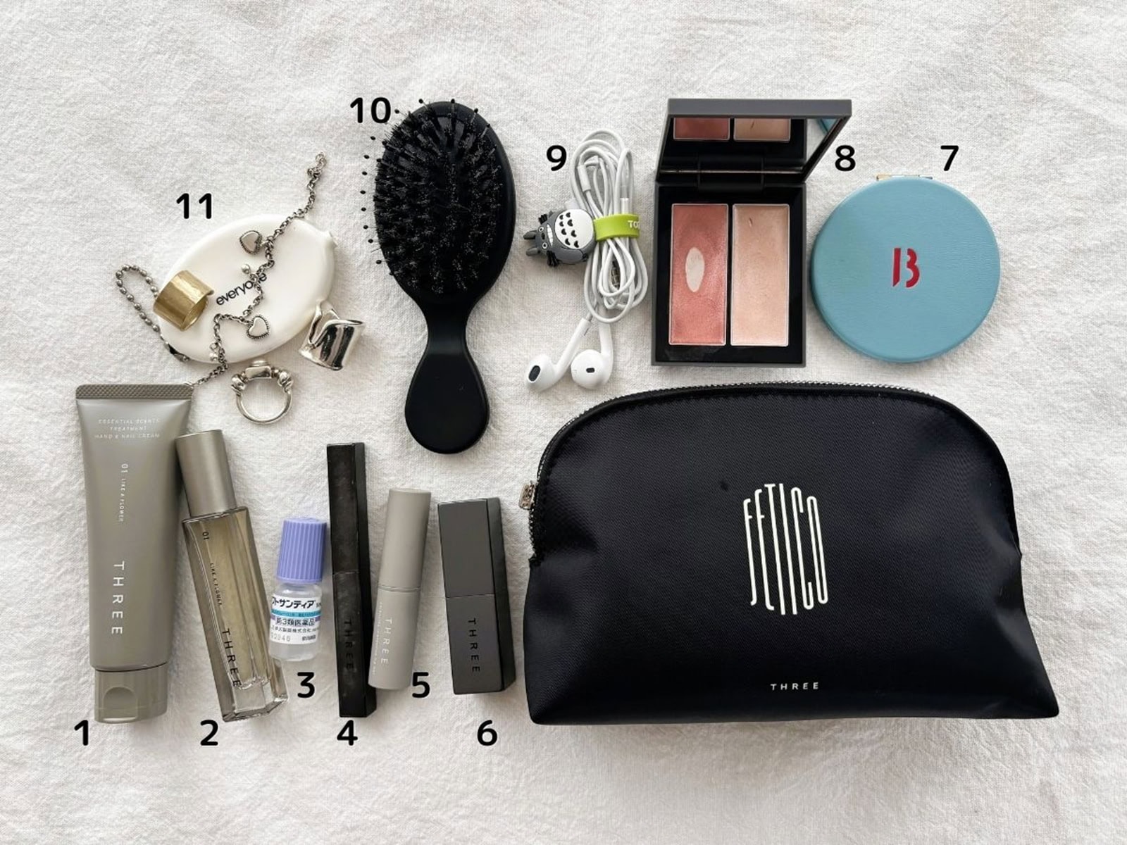 THREE PR・生野優子さんのポーチの中身