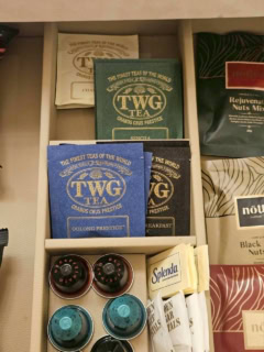 【コンラッド・シンガポール・オーチャード】シンガポールといえば！ なTWGのお紅茶ももちろん完備。