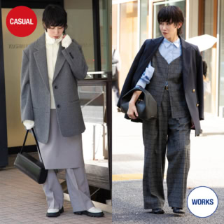 【お仕事トラッド】はジレやブーツで女っぽさをポイントにすると素敵！｜業界人オンオフスナップ