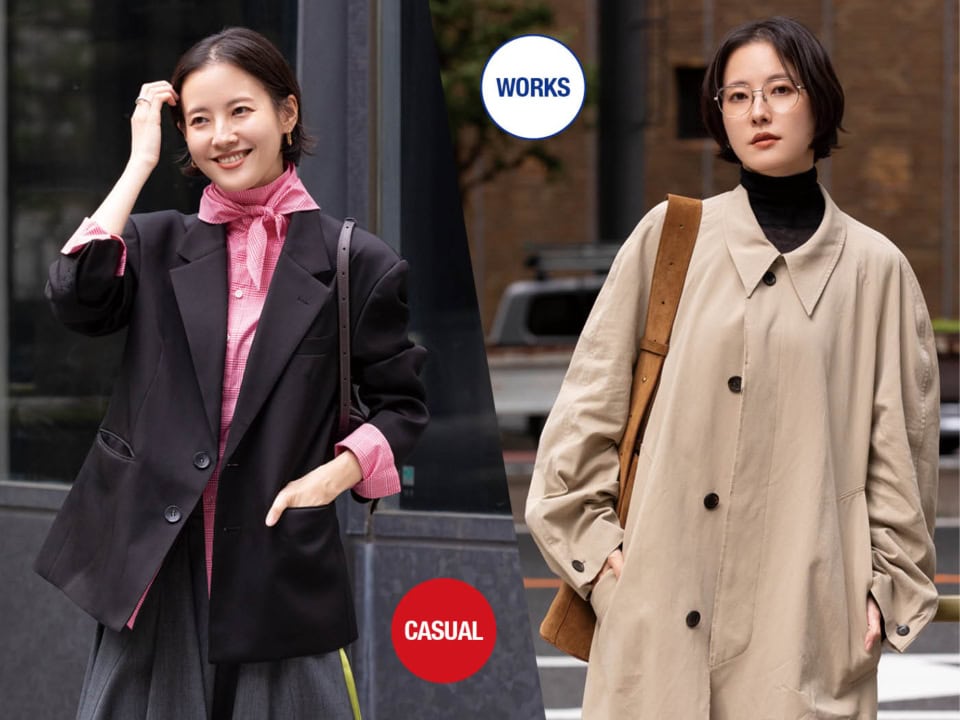 定番スタイルも「メタルフレーム」眼鏡投入で一気に【洗練トラッド】に!|上枝みどりさん