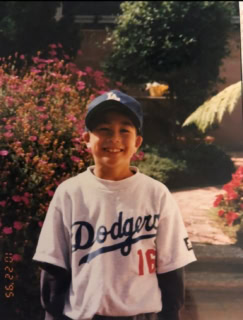 Yosukeさんの幼いころ。生粋のドジャースファンです。