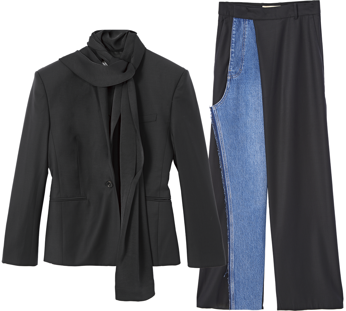 ジャケット¥202,070、パンツ¥122,694(共にリトコフスカ/エイチ ビューティー&ユース)