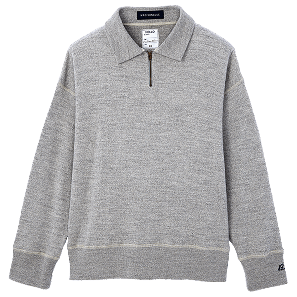 ハーフジップスエット¥59,400(マディソンブルー)