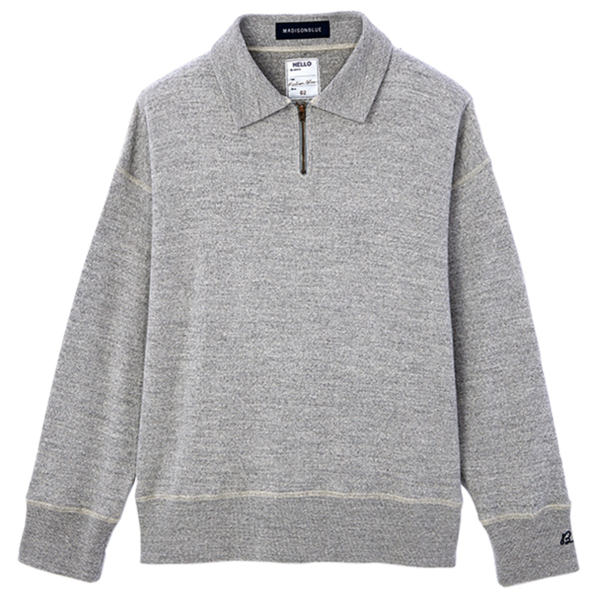 ハーフジップスエット¥59,400（マディソンブルー）