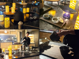 「OMO5金沢片町」では伝統工芸が彩る空間でゆったりと加賀棒茶とお菓子がいただける「金沢KOGEIナイトサロン」が毎夜開催されています。