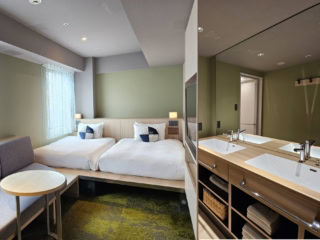 スーペリアルームには洗面台が2つあり!