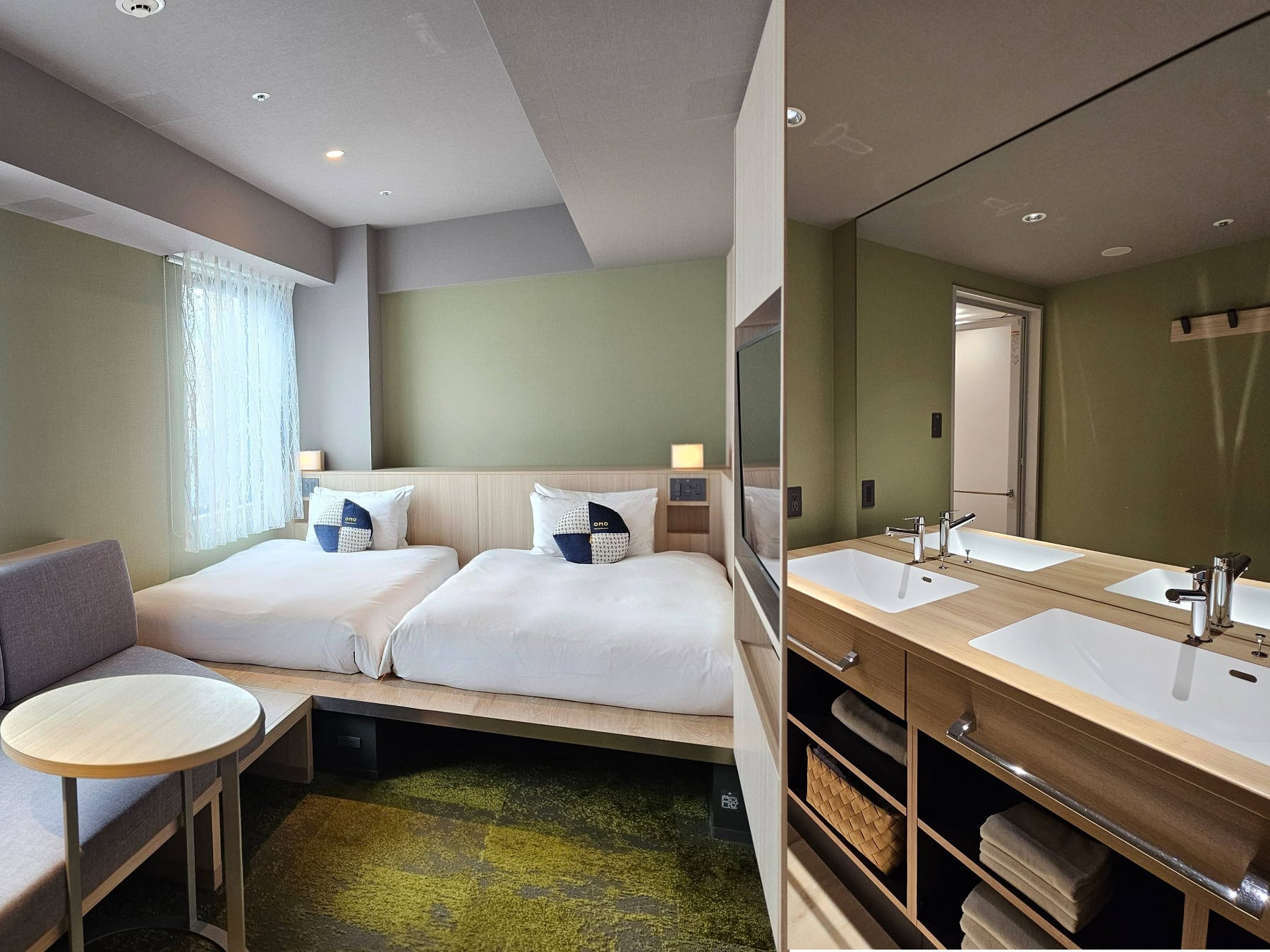 スーペリアルームには洗面台が２つあり！