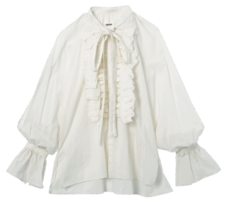 フリルブラウス¥37,400（ビソウン／スリーテン）