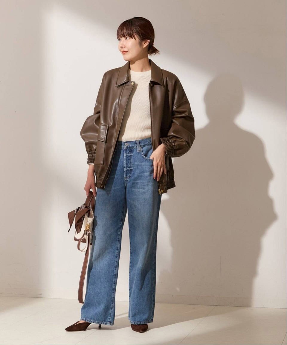 シンセティックレザーブルゾン￥44,000（JORNAL STANDARD L'ESSAGE）