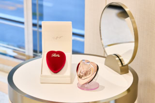 右から:ギフトにも大人気。リファハートブラシ ¥2,970、ナイロン製のほぐしピンと100%天然豚毛のみがきピンがツヤを育む、上質なベルベット質感のReFa GINZA限定リファハートベルベット ¥16,500