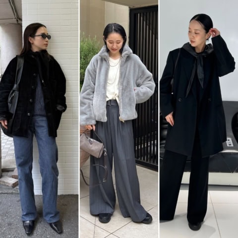 【40代スナップ7選】トレンドのファーもコーデュロイも!アウターを「素材感」で楽しむ人続出♡