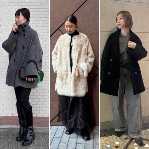 【40代スナップ7選】ベルベットにファー…「モノトーン×素材感」が冬コーデ洒落見せのカギ♡