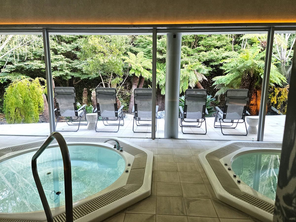 外気浴エリアはまるでジャングル⁉ マイナスイオンたっぷり！