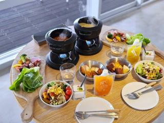 彩りよくバランスもよく映える! 充実しまくりな朝食。