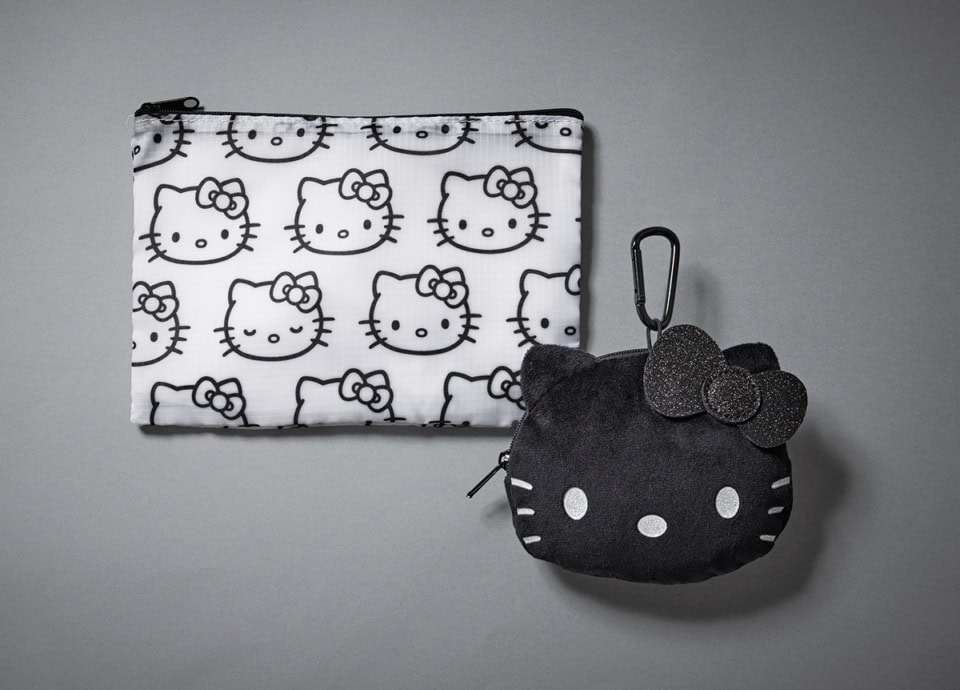 2026年1月号付録　ハローキティふわふわフェイスポーチ＆リップストップポーチ