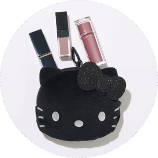 2026年1月号付録 ハローキティふわふわフェイスポーチ&リップストップポーチ