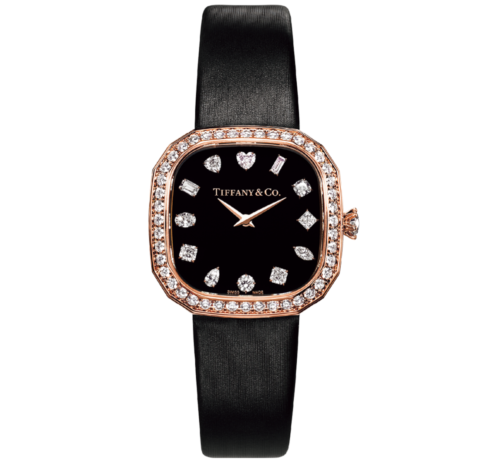 「♡のダイヤがたまらない！」時計〈ティファニー エタニティ〉［K18RG×DIA、H28×W28mm］¥5,720,000（ティファニー／ティファニー・アンド・カンパニー・ジャパン・インク）