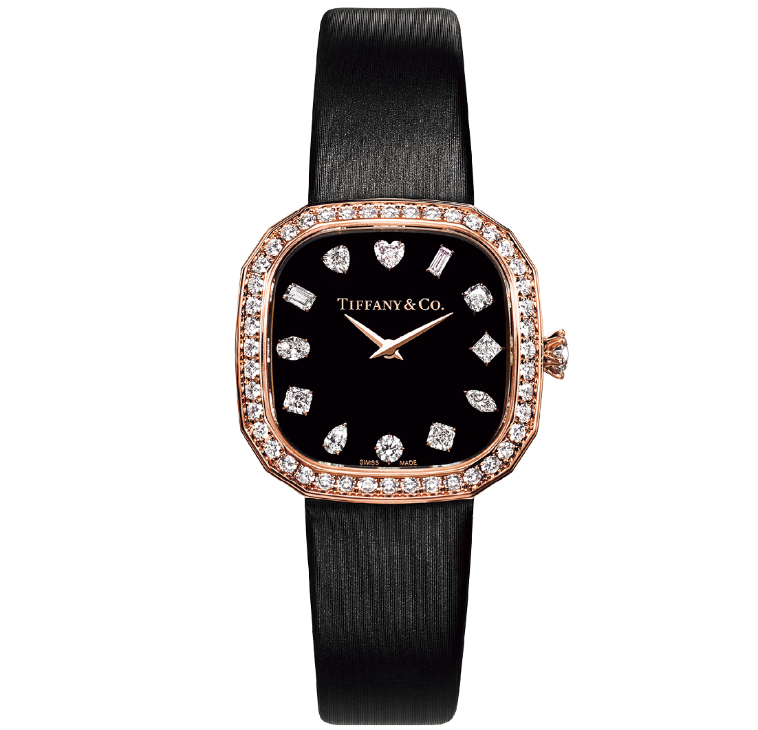 「♡のダイヤがたまらない！」時計〈ティファニー エタニティ〉［K18RG×DIA、H28×W28mm］¥5,720,000（ティファニー／ティファニー・アンド・カンパニー・ジャパン・インク）